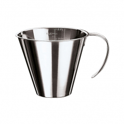 Graduated stainless steel jug with 0.5 liter capacity