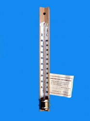 Thermometer for boiler blue liquid