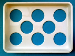 Distributor for curd with 8 drain holes