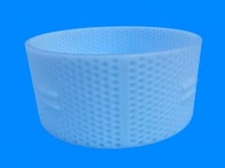Round PP mould for 2000 grams cheese without bottom (2 pcs)