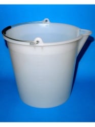 Polyethylene Bucket with stainless steel handle capacity 12 liters