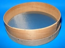 Wood Filter Sieve, stainless steel mesh - 16 mesh/cm²