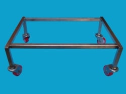 Stainless steel trolley for transportation grids