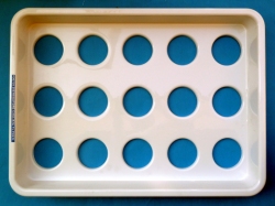Distributor for curd with 15 drain holes