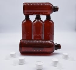 500 ml PVC amber bottle with screw cap (36 pcs)